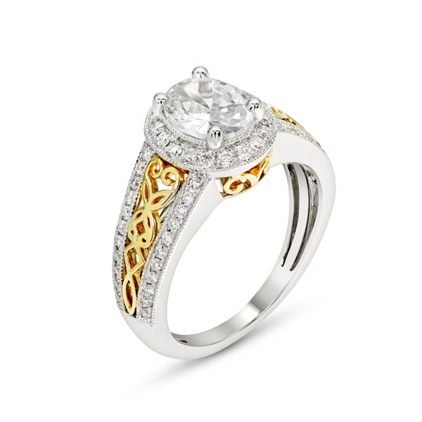 Bague de fiançailles cubique en argent Bague de fiançailles cubique en argent